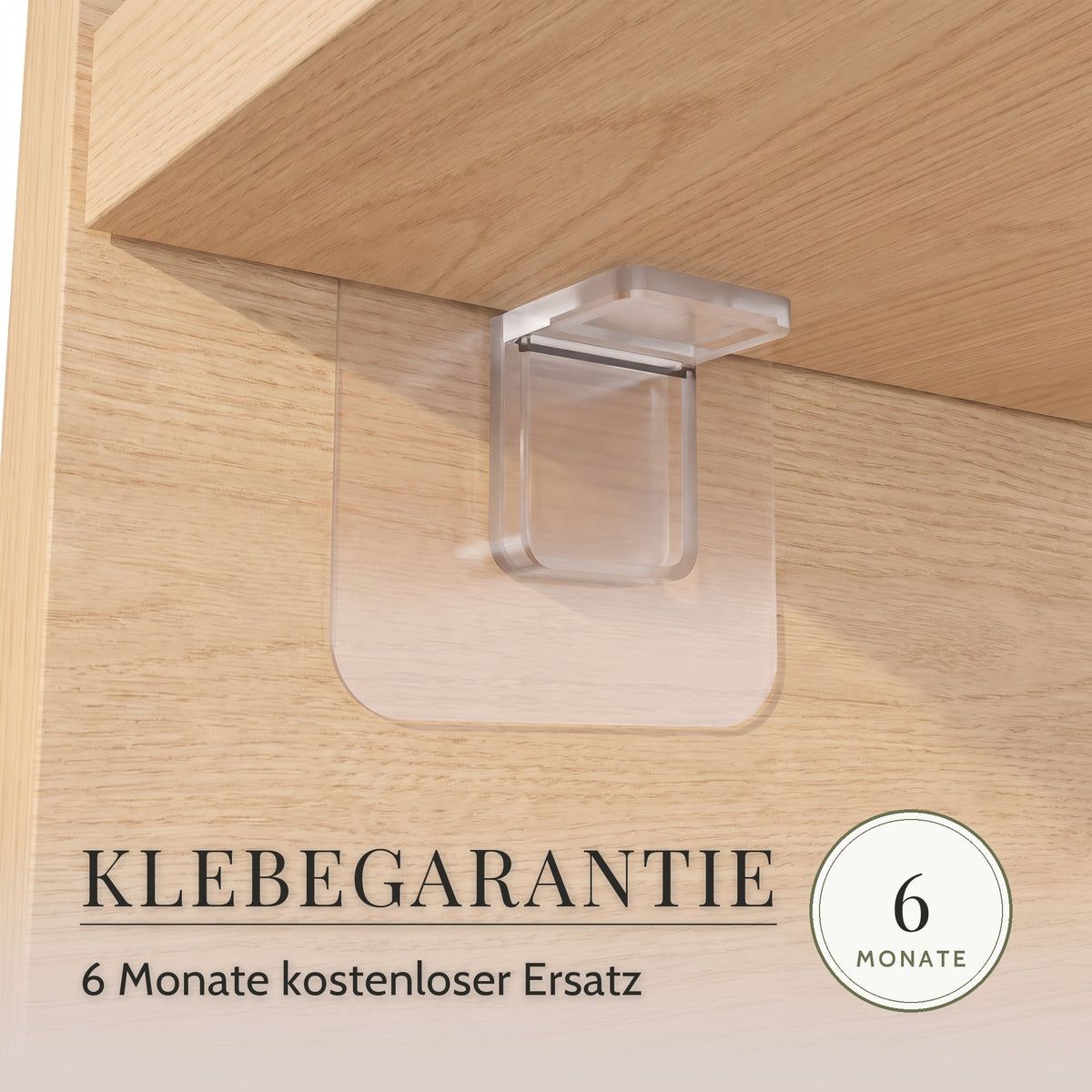 Regalbodenhalter selbstklebend – Klebegarantie: 6 Monate kostenloser Ersatz