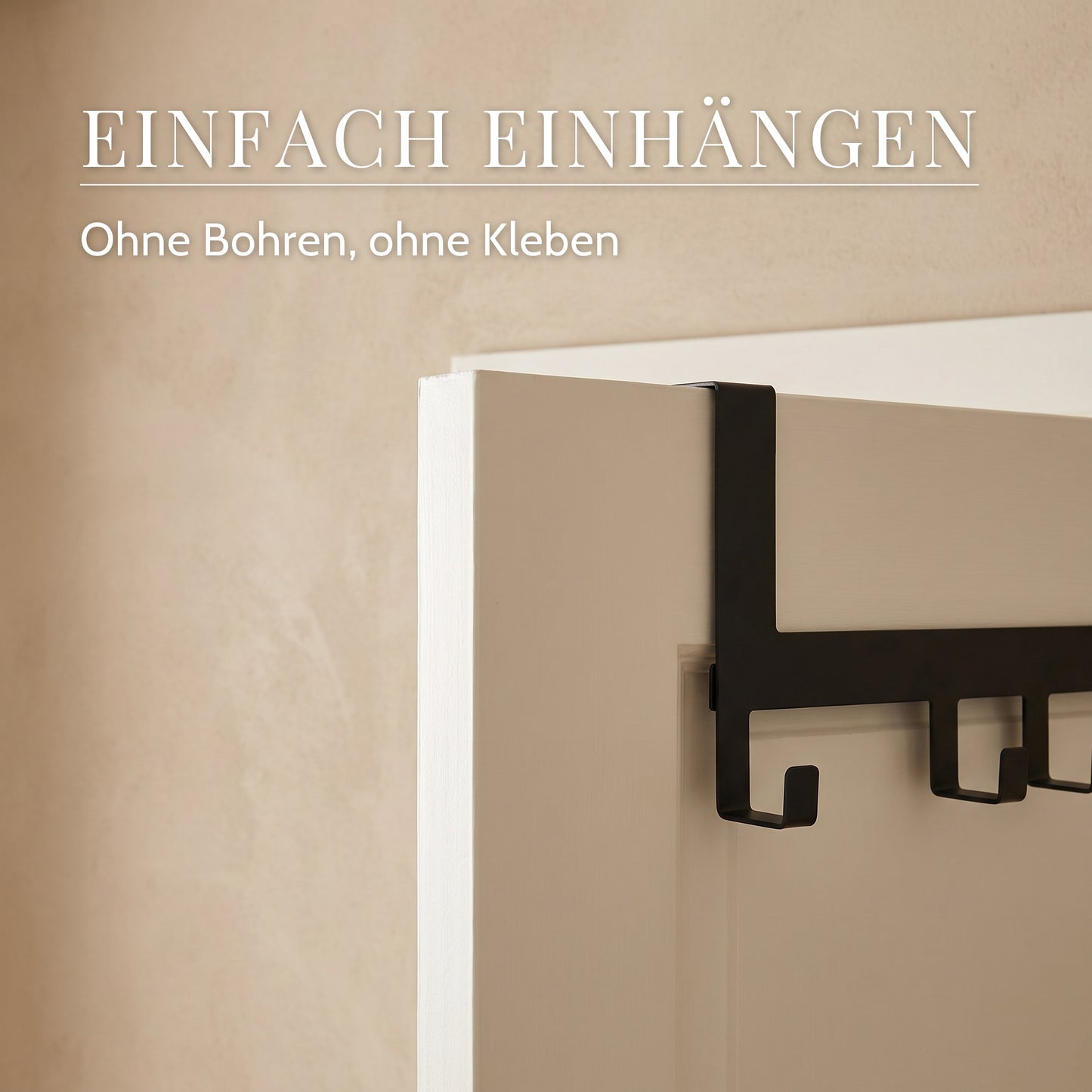 Türgarderobe zum Einhängen – Einfach einhängen: Ohne Bohren, ohne Kleben
