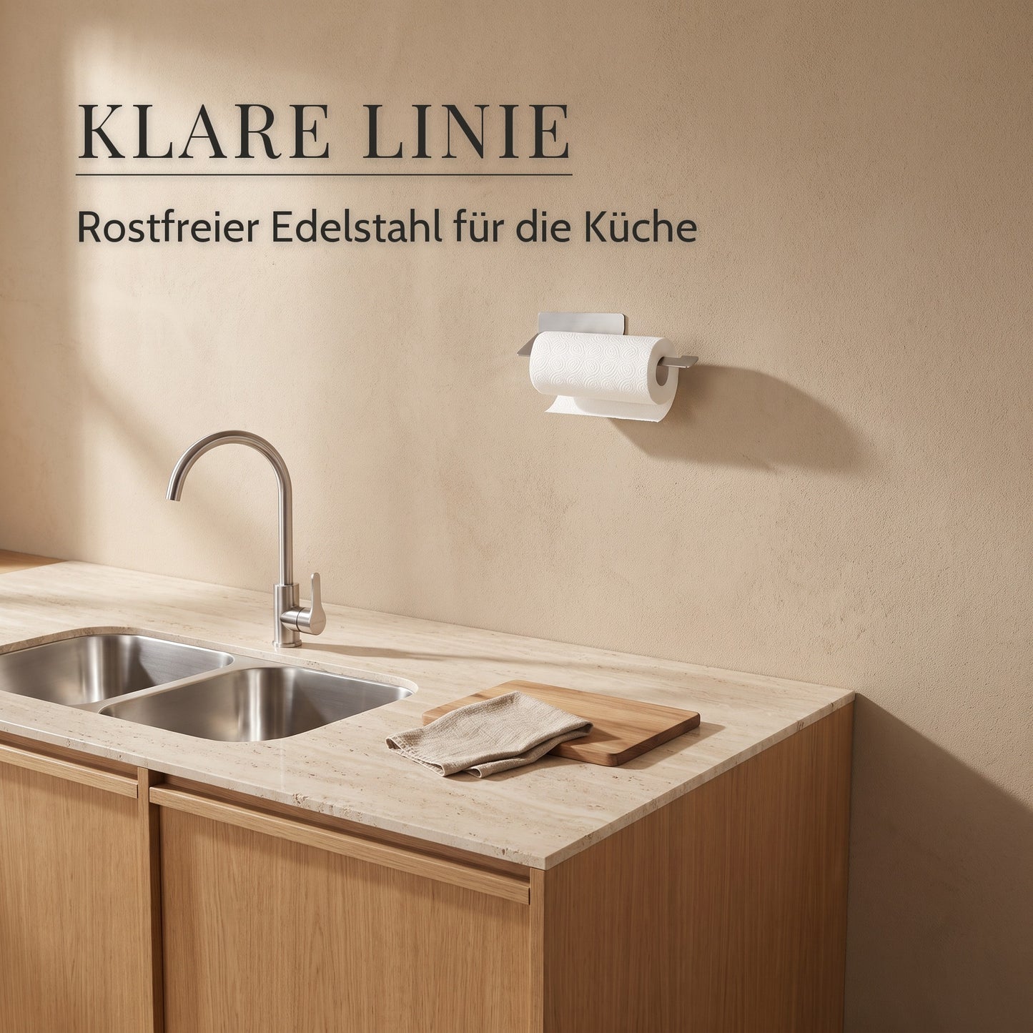 Küchenrollenhalter Edelstahl – Klare Linie, Rostfreier Edelstahl für die Küche