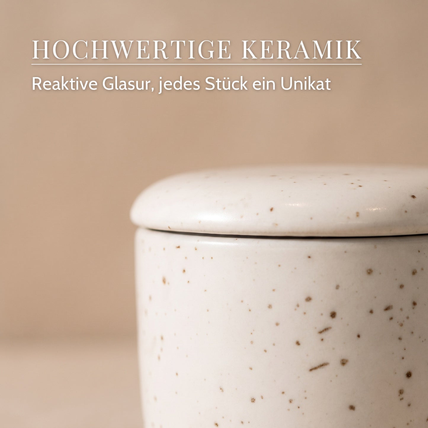Nahaufnahme der reaktiven Glasur der Butterglocke