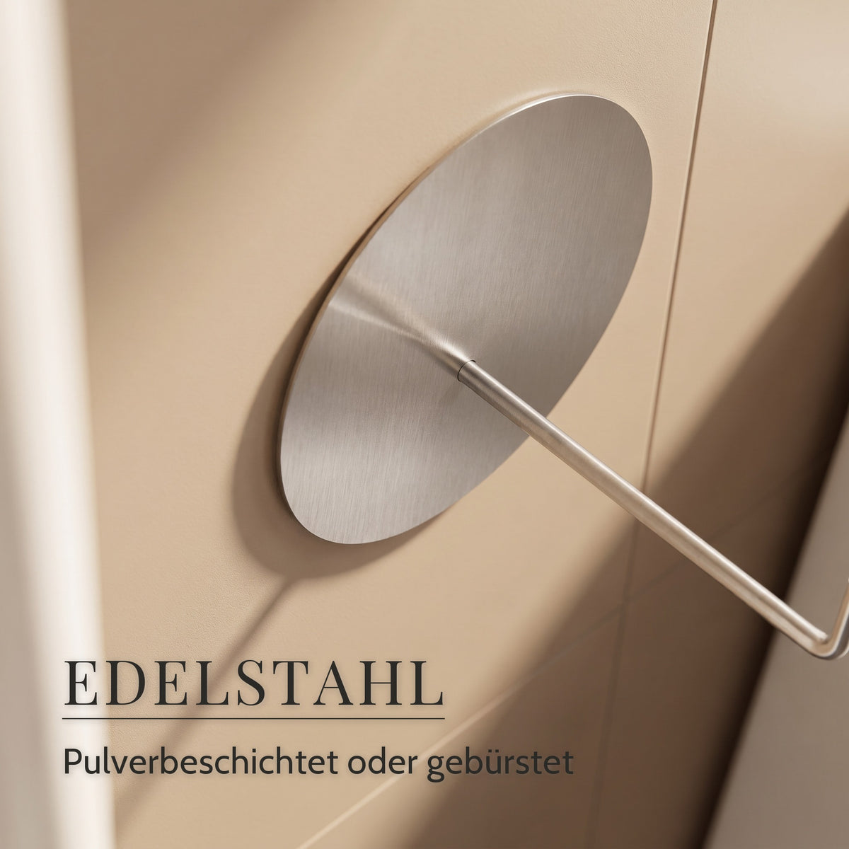 Toilettenpapierhalter Edelstahl rund – Edelstahl, pulverbeschichtet oder gebürstet