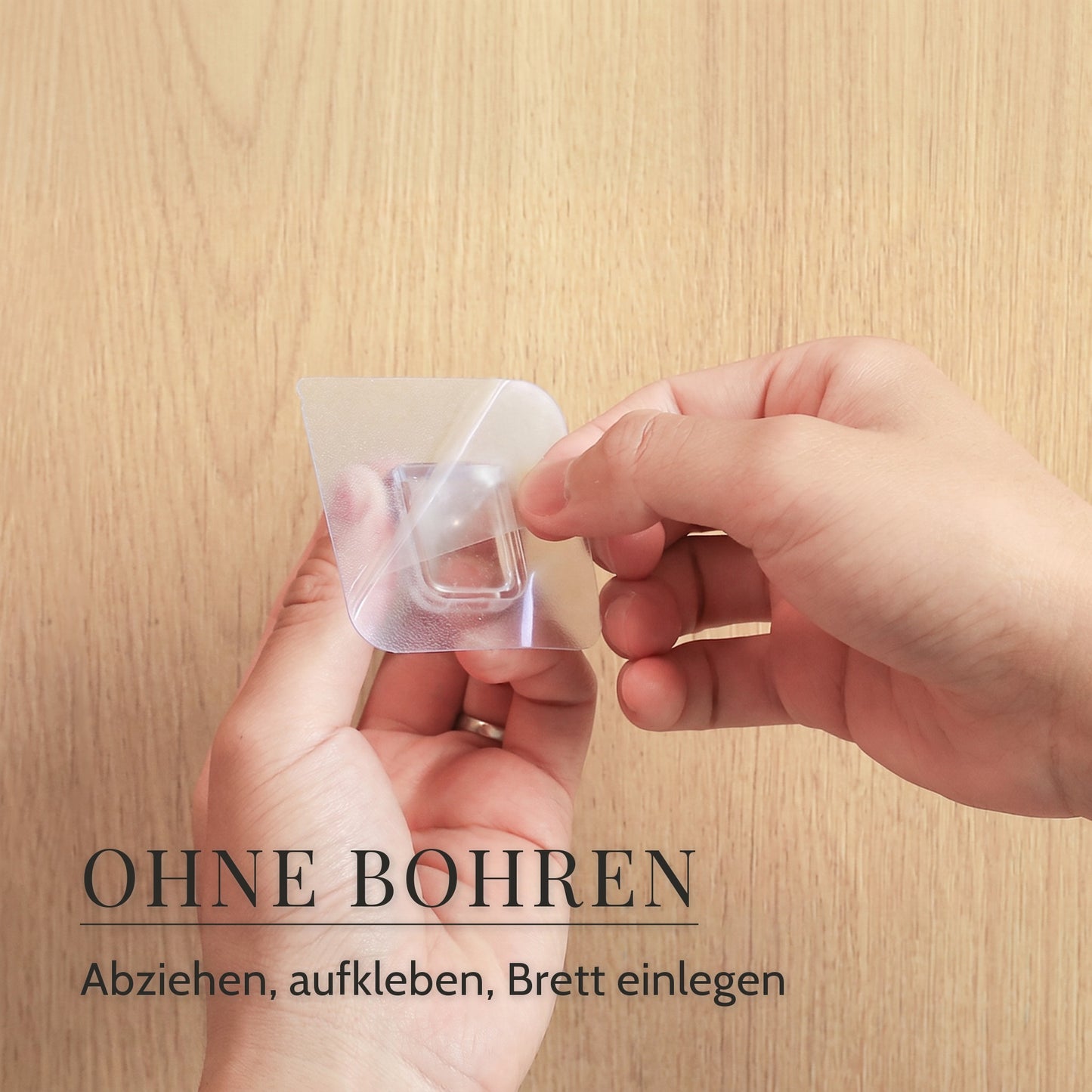 Regalbodenhalter selbstklebend – Ohne bohren: Abziehen, aufkleben, Brett einlegen