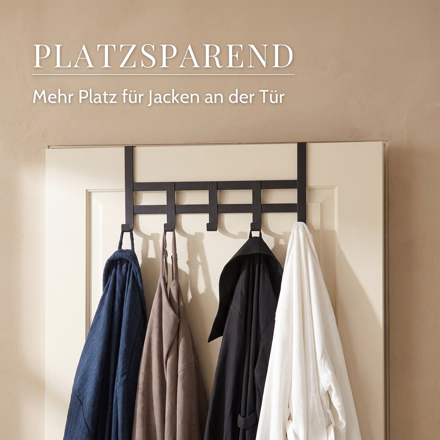 Türgarderobe zum Einhängen – Platzsparend: Mehr Platz für Jacken an der Tür