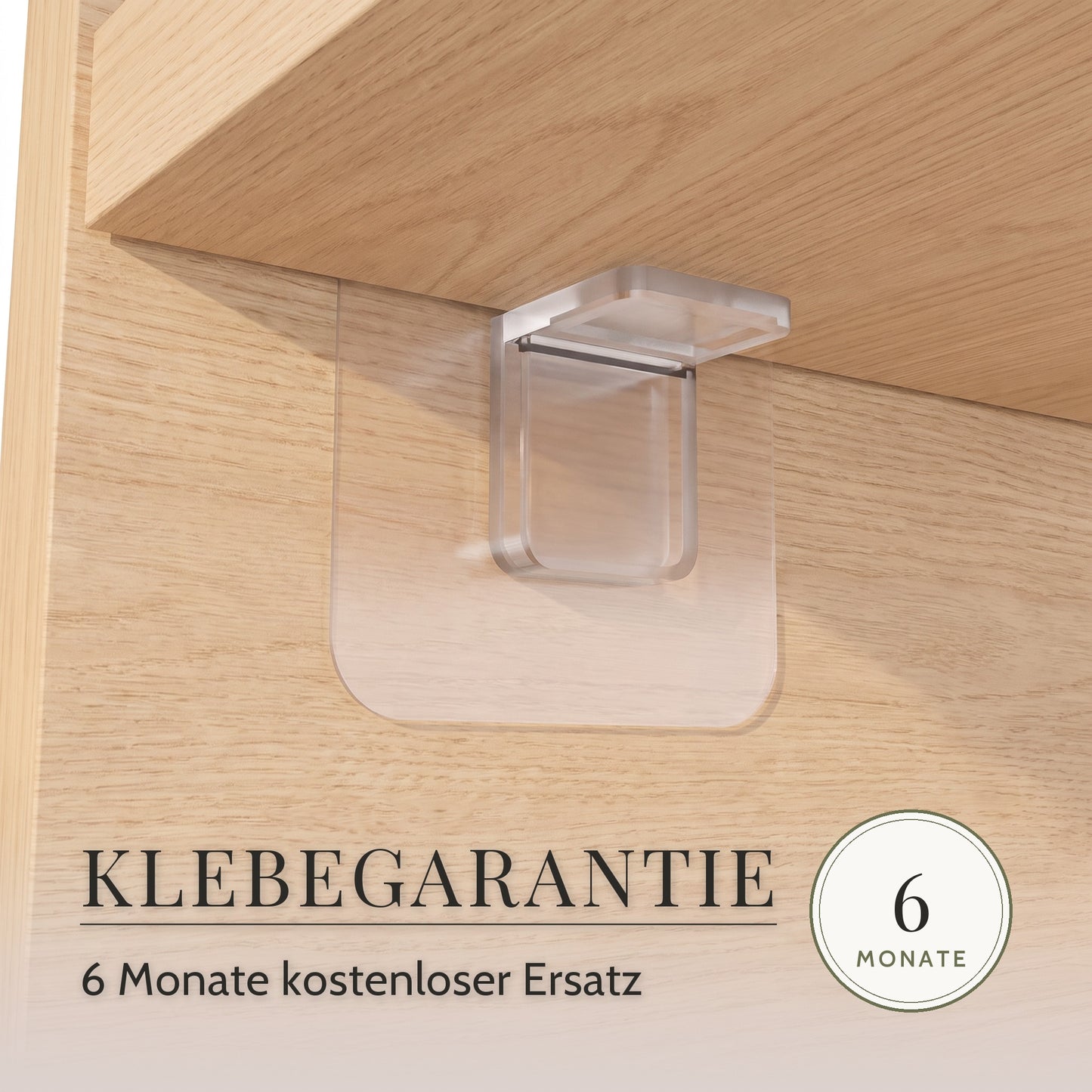 Regalbodenhalter selbstklebend – Klebegarantie: 6 Monate kostenloser Ersatz