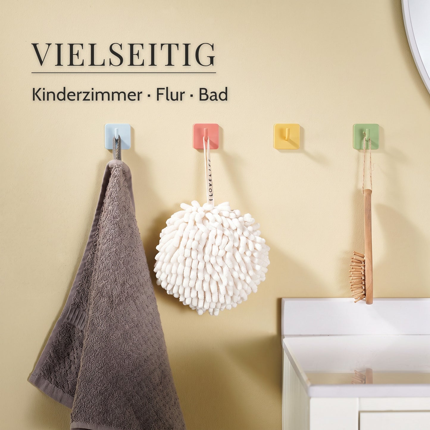 Klebehaken Regenbogen – Vielseitig, Kinderzimmer · Flur · Bad