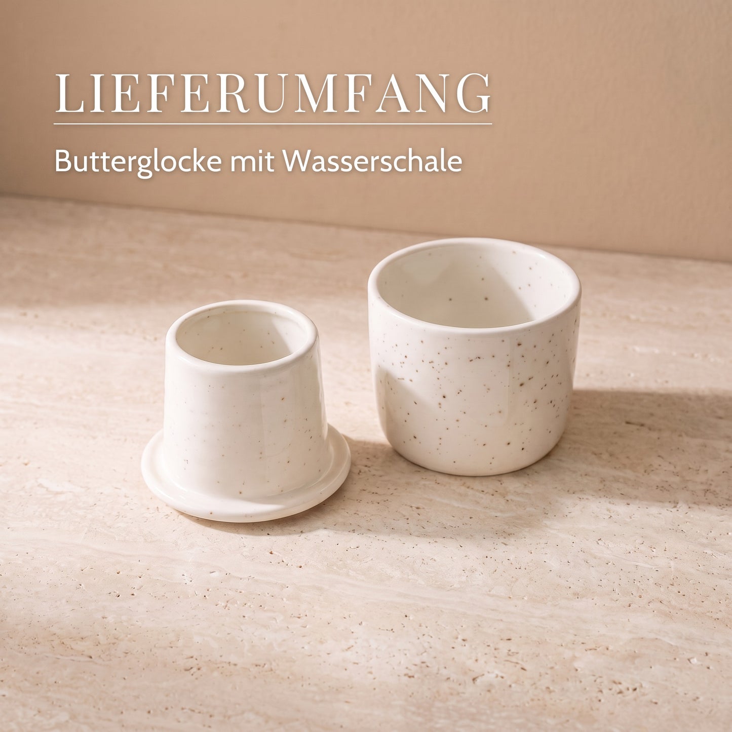 Lieferumfang: Butterglocke mit Wasserschale