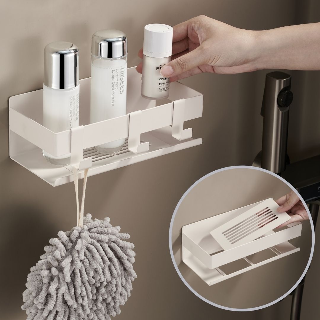 ODesign Adhesive Shower Caddy Basket Shelf with India