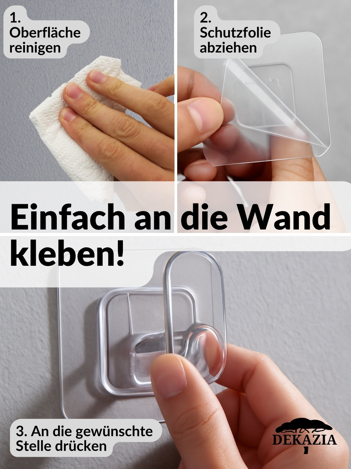 Adhesive hook set stainless steel 