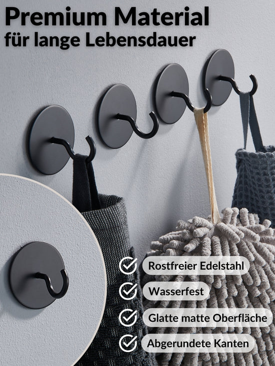 Adhesive hook set stainless steel 