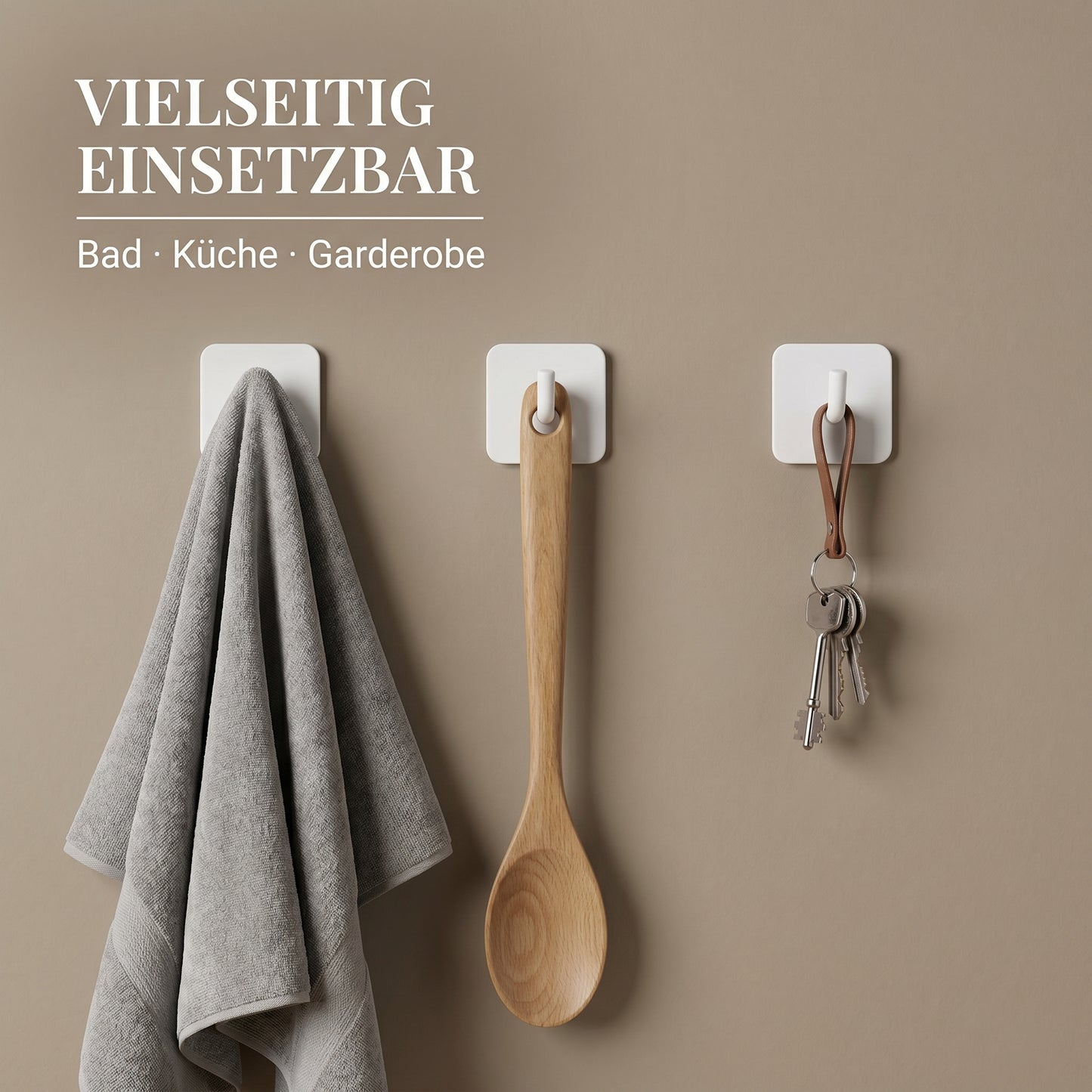Adhesive hook set stainless steel 