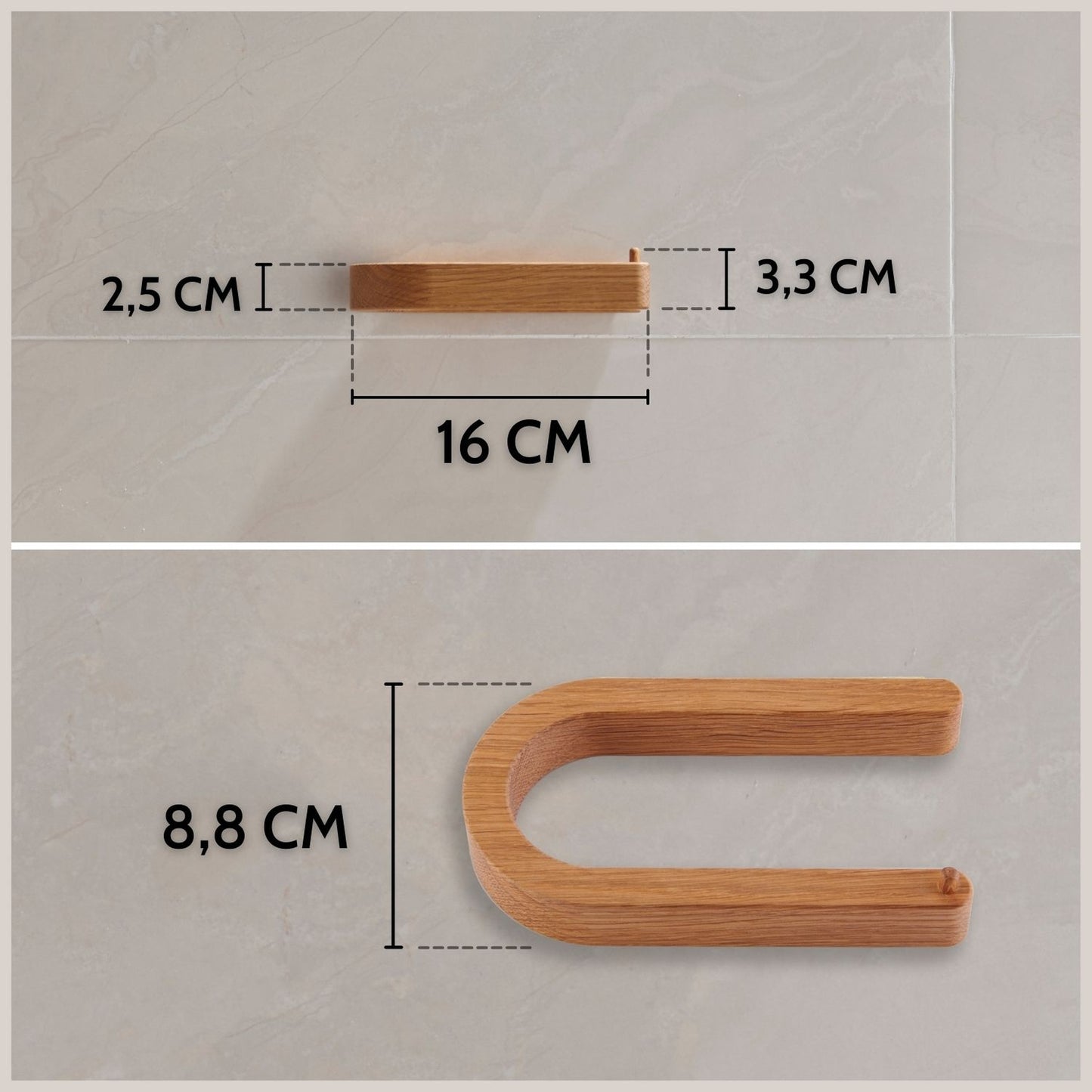 Maße: 16 cm breit, 8,8 cm hoch, 3,3 cm tief
