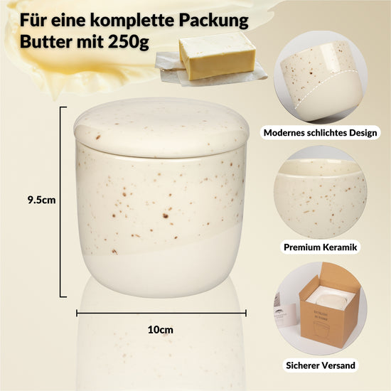 Französische Butterglocke aus Keramik