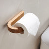 Oak wood toilet paper holder