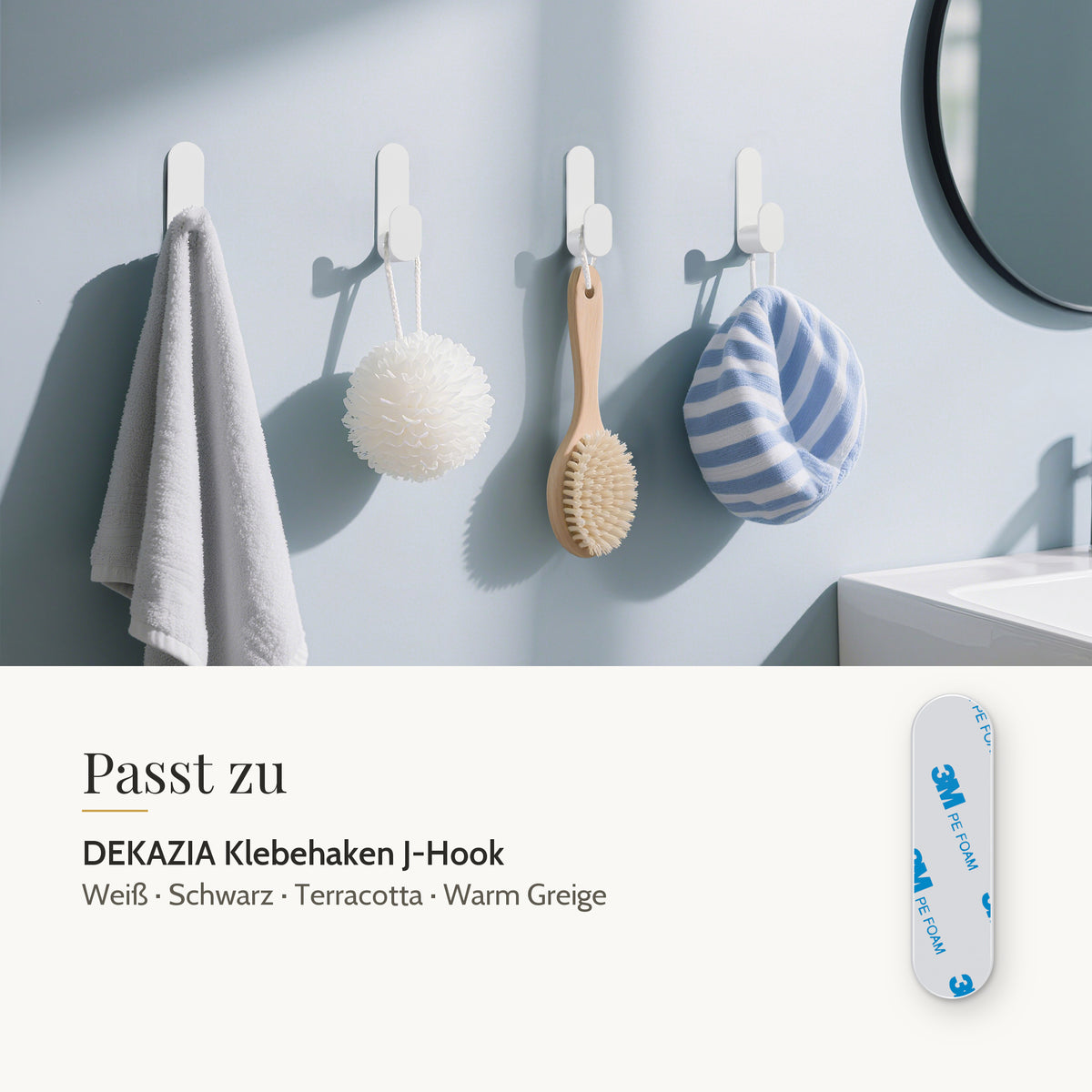 Ersatz-Klebepads J-Hook – passt zu den DEKAZIA Klebehaken J-Hook