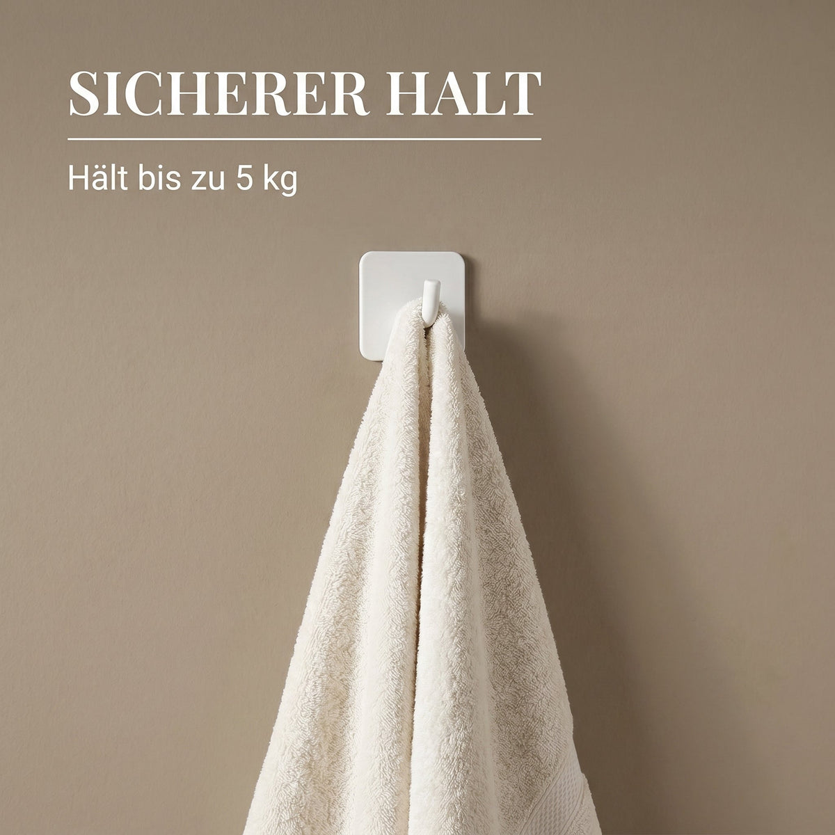 Klebehaken Set Edelstahl, eckig – Bild 4