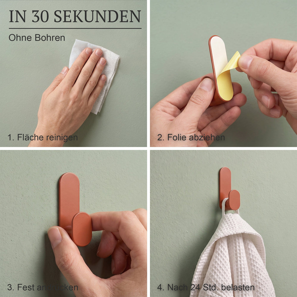Montage in 30 Sekunden ohne Bohren