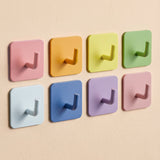Adhesive hook set stainless steel colored 