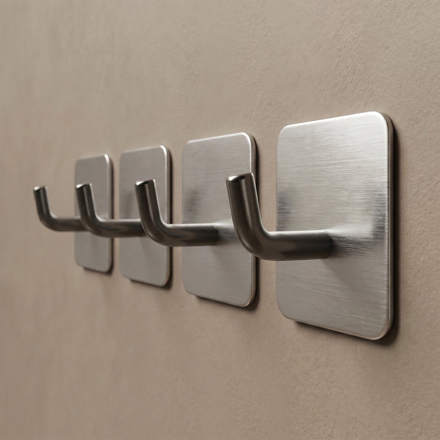 Adhesive hook set stainless steel 