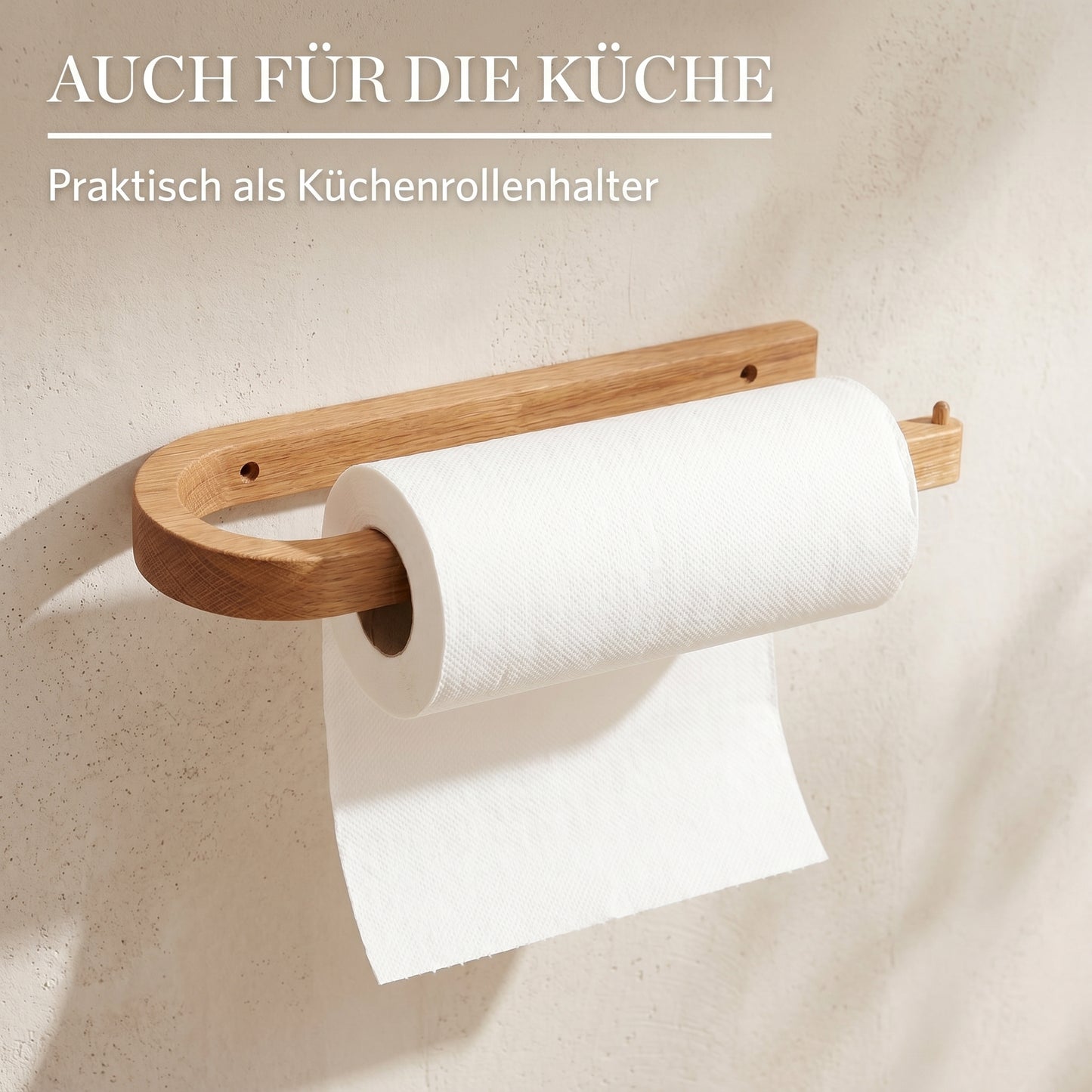 Handtuchhalter aus Eichenholz