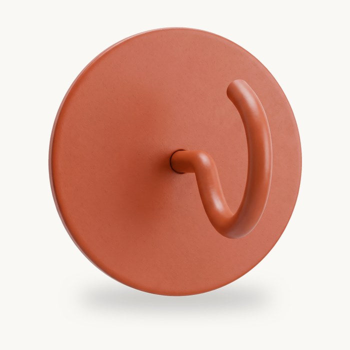Runder Klebehaken in Terracotta
