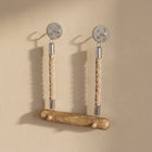 Toilettenpapierhalter aus Mangoholz mit Juteseil