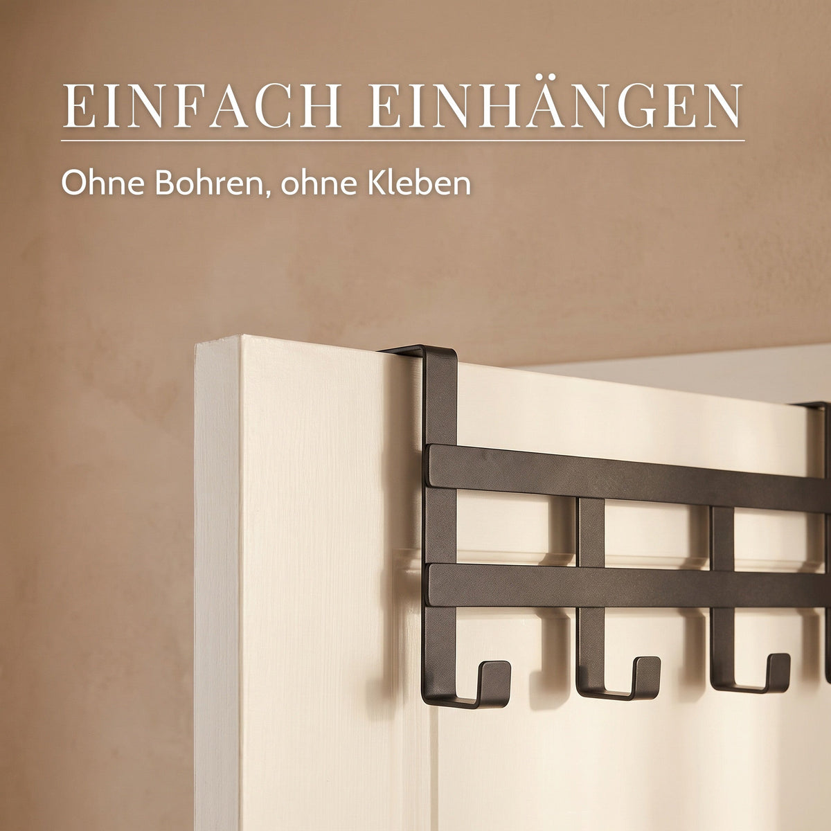 Türgarderobe zum Einhängen – Einfach einhängen: Ohne Bohren, ohne Kleben