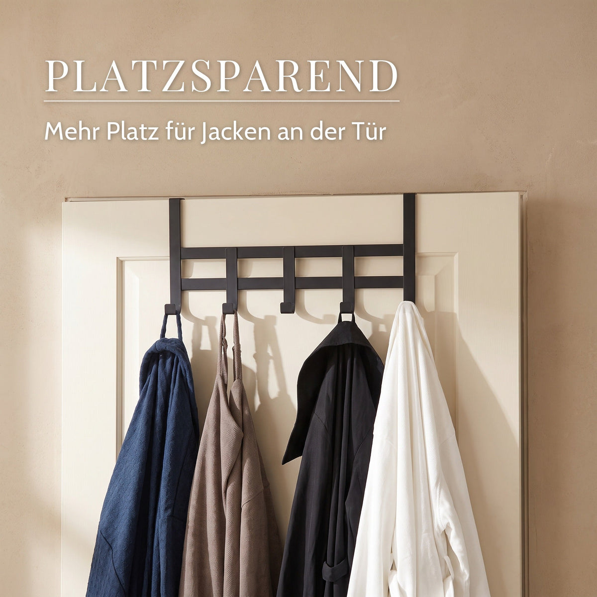 Türgarderobe zum Einhängen – Platzsparend: Mehr Platz für Jacken an der Tür