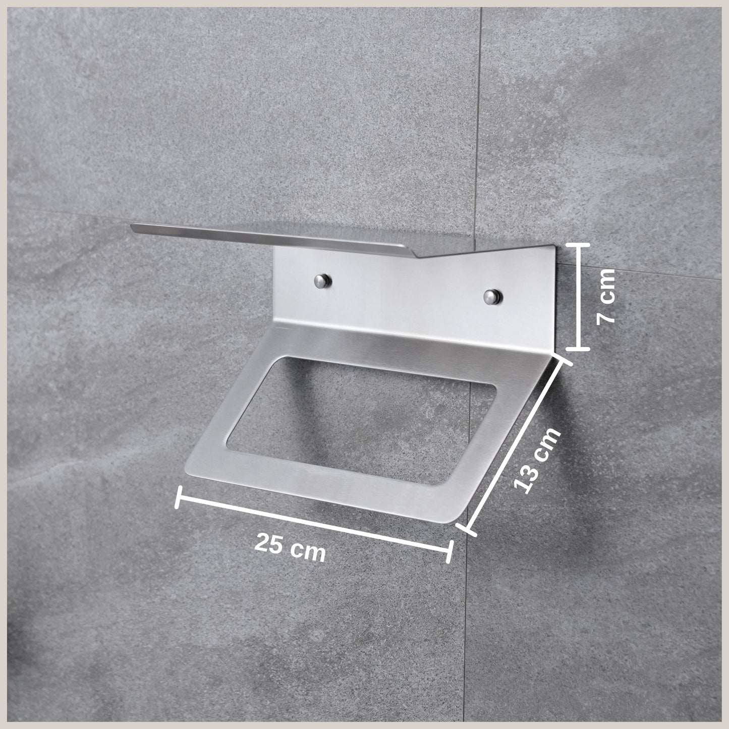 Porta asciugamani 25 cm in acciaio inox 