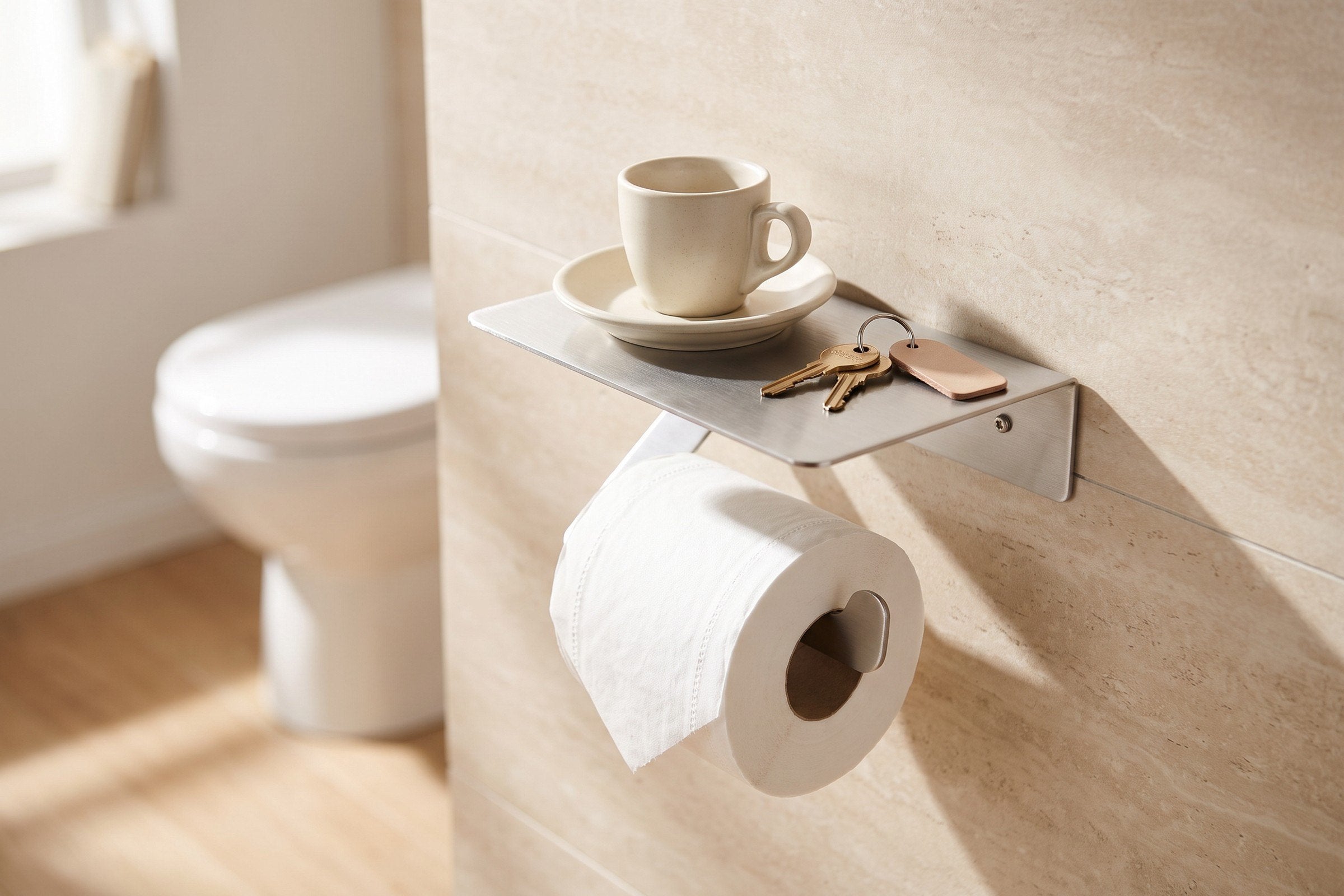 Platz für Tasse oder Schlüssel.